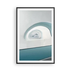Poster in een zwarte lijst - Naar de bodem van de blauwe - 61x91 cm