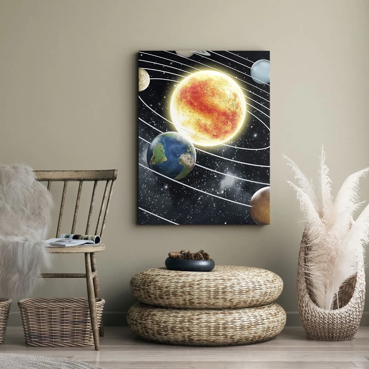 Schilderen op canvas - Kosmische dans - 70x100 cm
