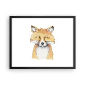 Poster in een zwarte lijst - Vossenstemmingen - 50x40 cm