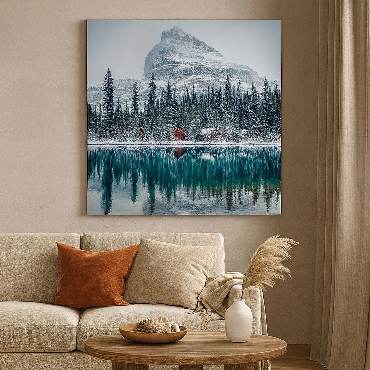 Schilderen op canvas - Canadese stilte - 30x30 cm