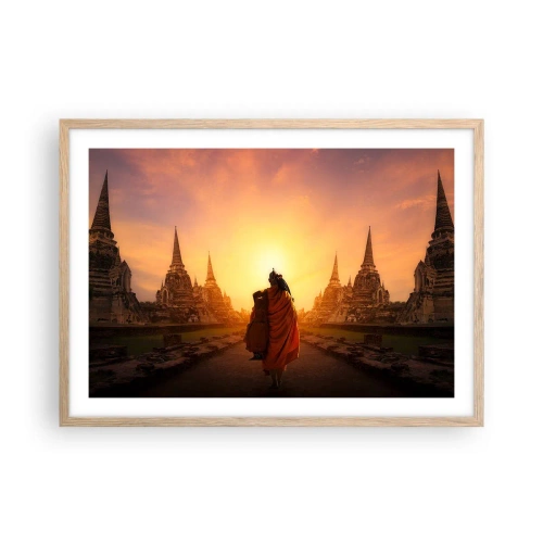 Een poster in een licht eiken lijst - In vrede voor de eeuwigheid - 70x50 cm