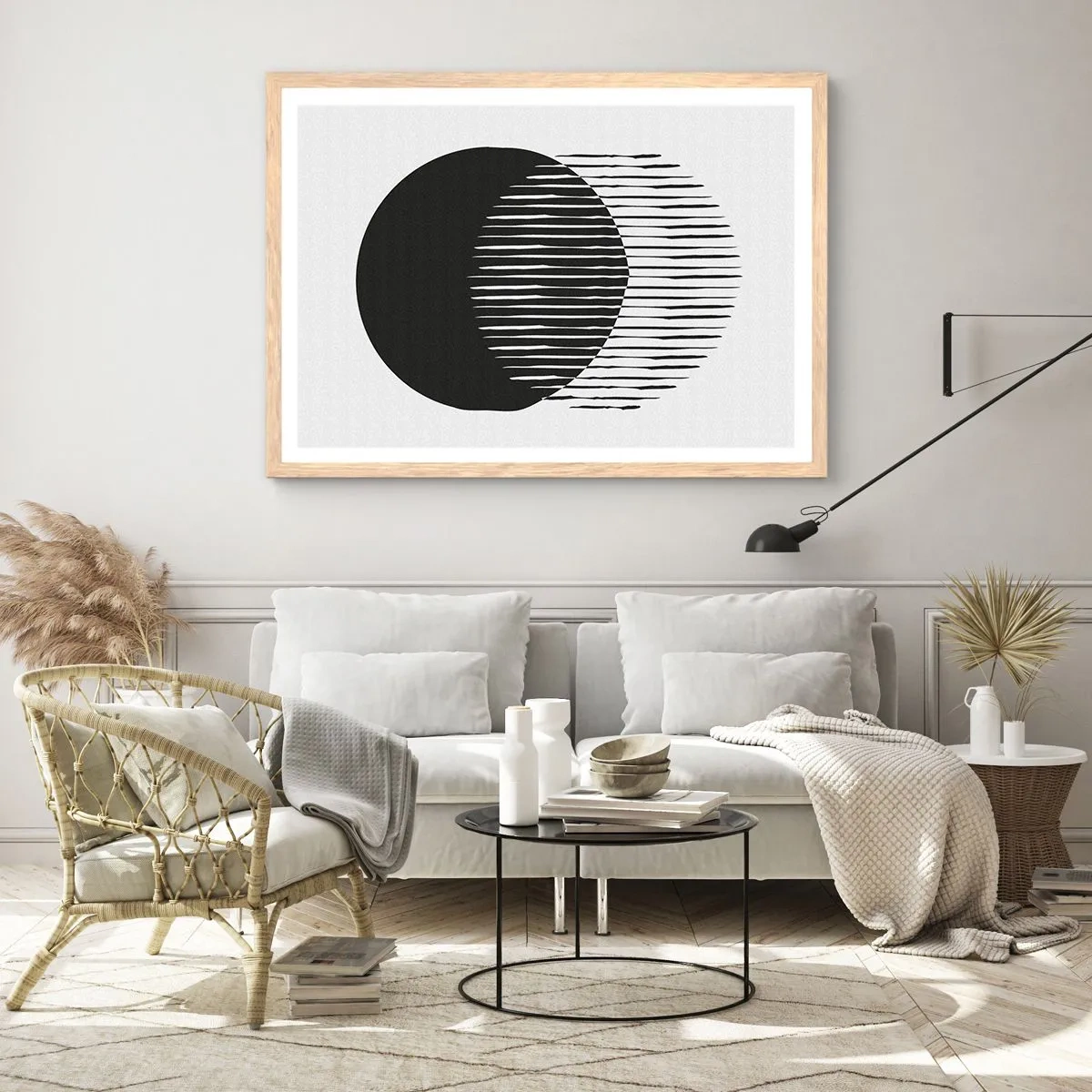 Een poster in een licht eiken lijst - Zijn alter ego - 91x61 cm