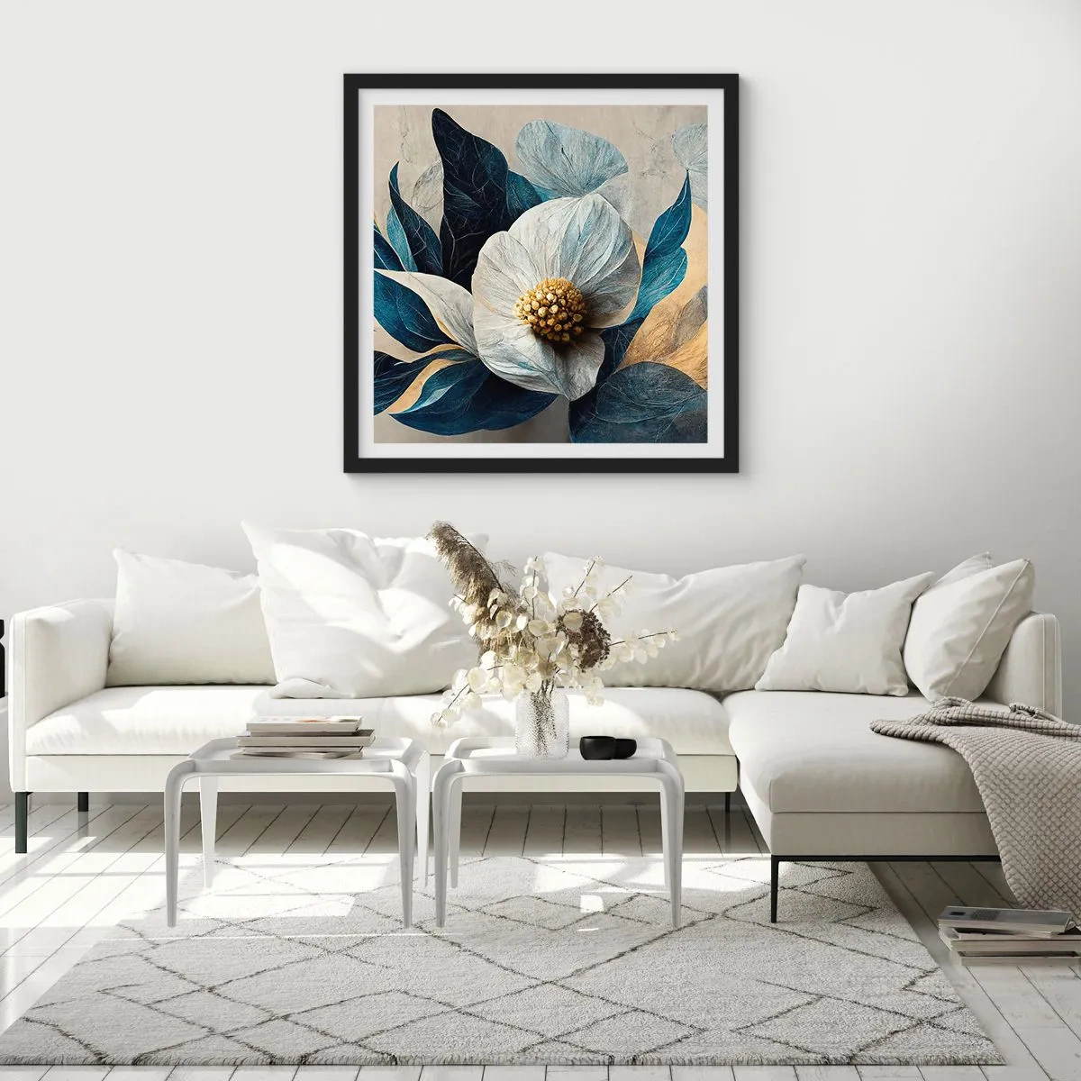 Poster in een zwarte lijst - Hij heeft een hart van goud - 40x40 cm