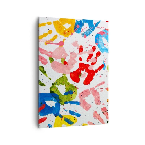 Schilderen op canvas - Volg de voetstappen - 50x70 cm