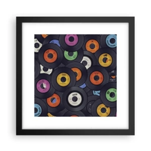 Poster in een zwarte lijst - De kleuren van de klassiekers - 30x30 cm