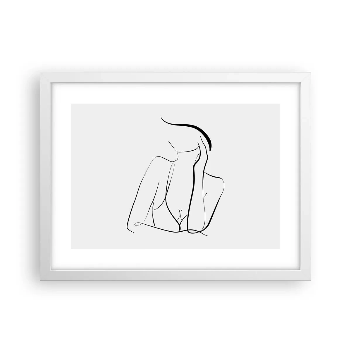 Poster in een witte lijst - Op de golf van dromen - 40x30 cm