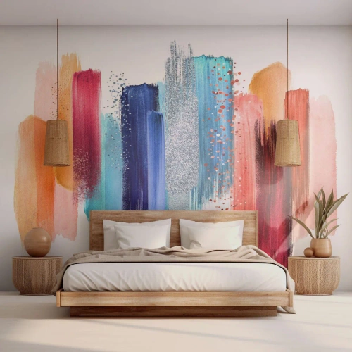 Zelfklevend Fotobehang Deluxe Sticker - Omhoog en omlaag - Abstractie, Deel, Moderne kunst - 300x210 cm