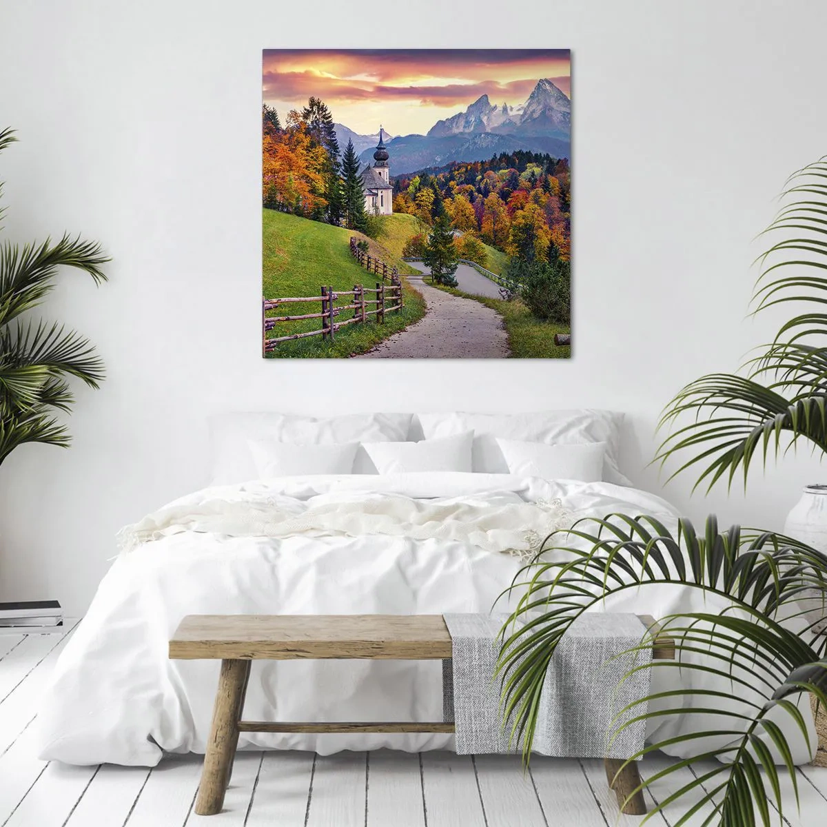 Schilderen op canvas - Landschap zoals geschilderd - 60x60 cm