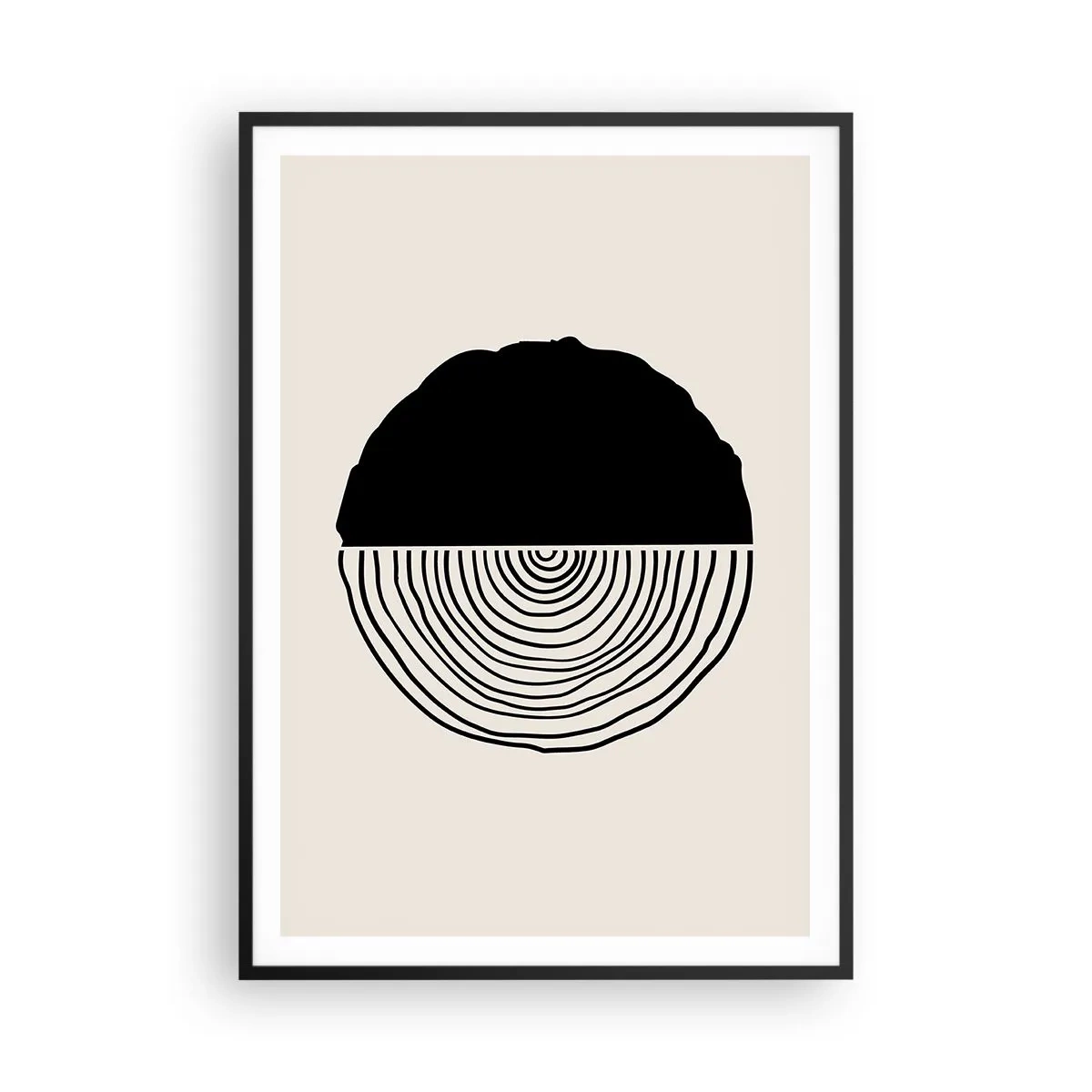 Poster in een zwarte lijst - Half om half - 70x100 cm
