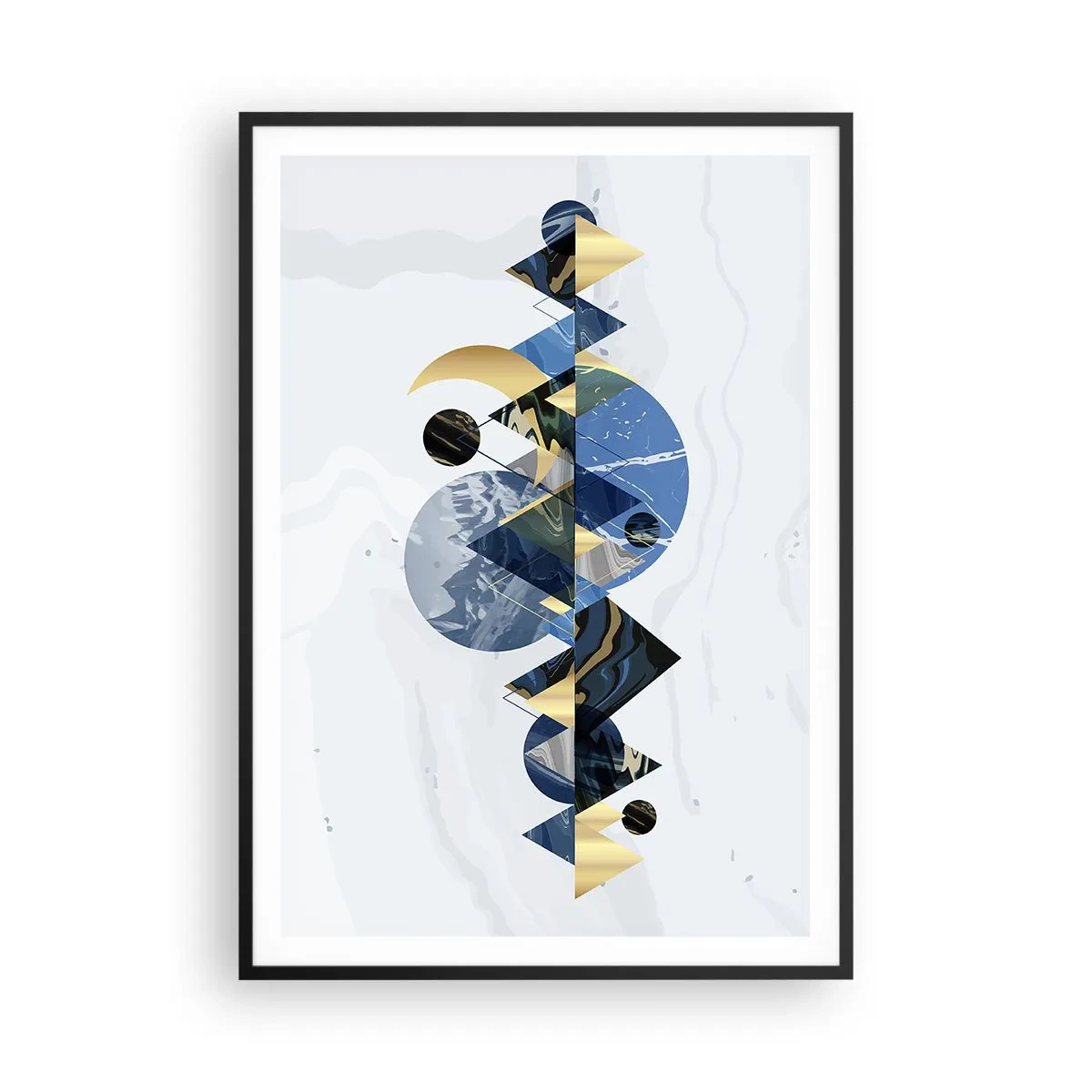 Poster in een zwarte lijst - Geometrisch landschap - 70x100 cm