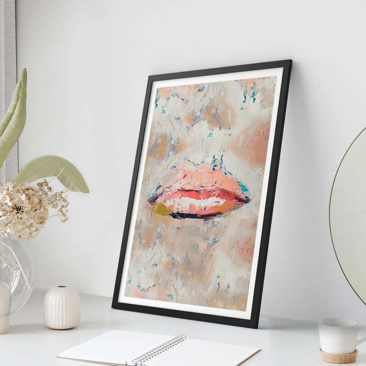 Poster in een zwarte lijst - Het wekt de zintuigen - 61x91 cm