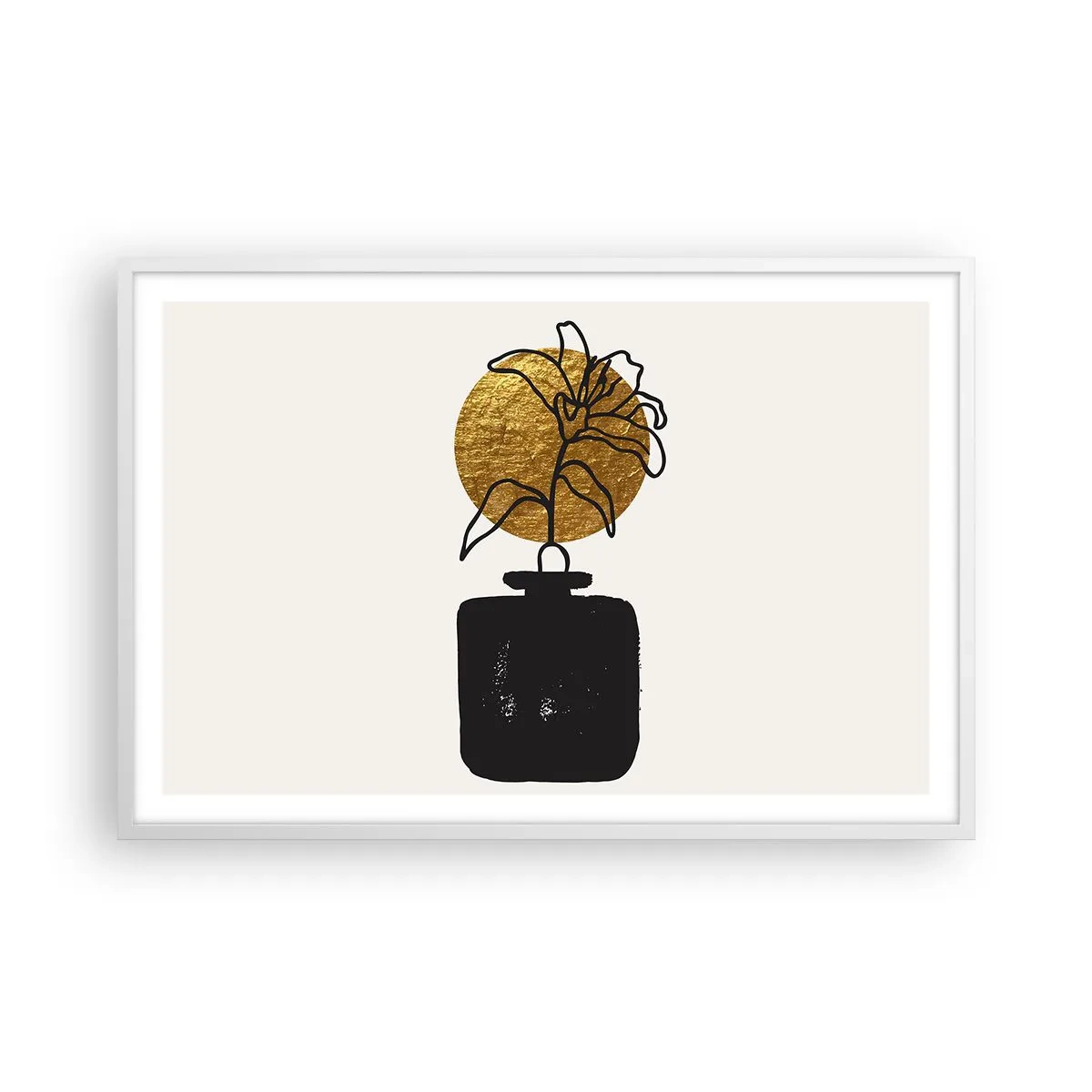 Poster in een witte lijst - Schoonheid is goud waard - 91x61 cm