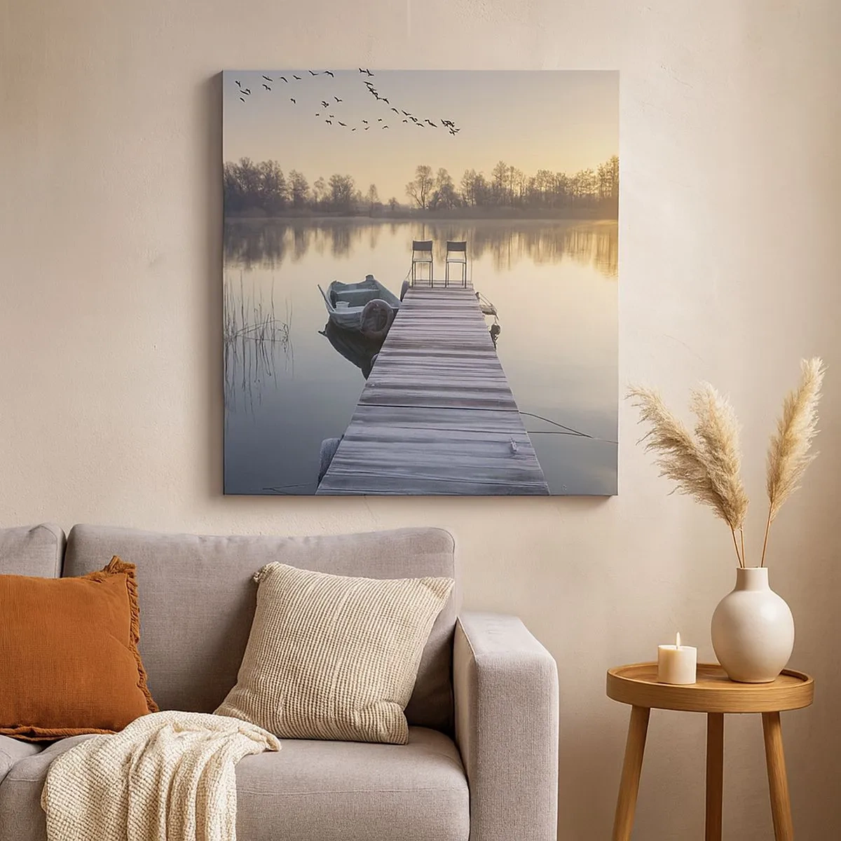 Schilderen op canvas - Ik ben zo terug - 30x30 cm