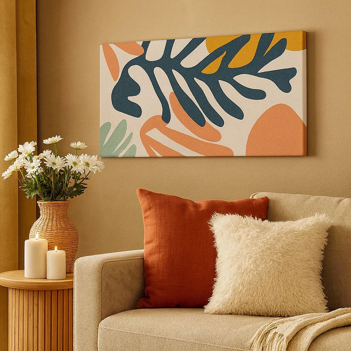 Schilderen op canvas - Koraalzeeën - 100x40 cm