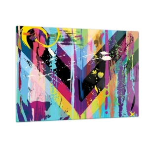 Schilderen op glas - Van boven naar beneden - 120x80 cm