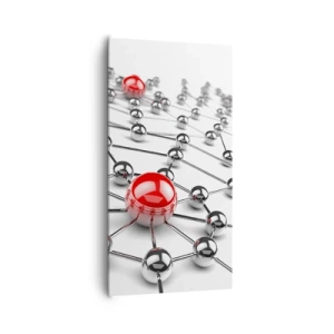 Schilderen op canvas - Zilverachtig web - 65x120 cm