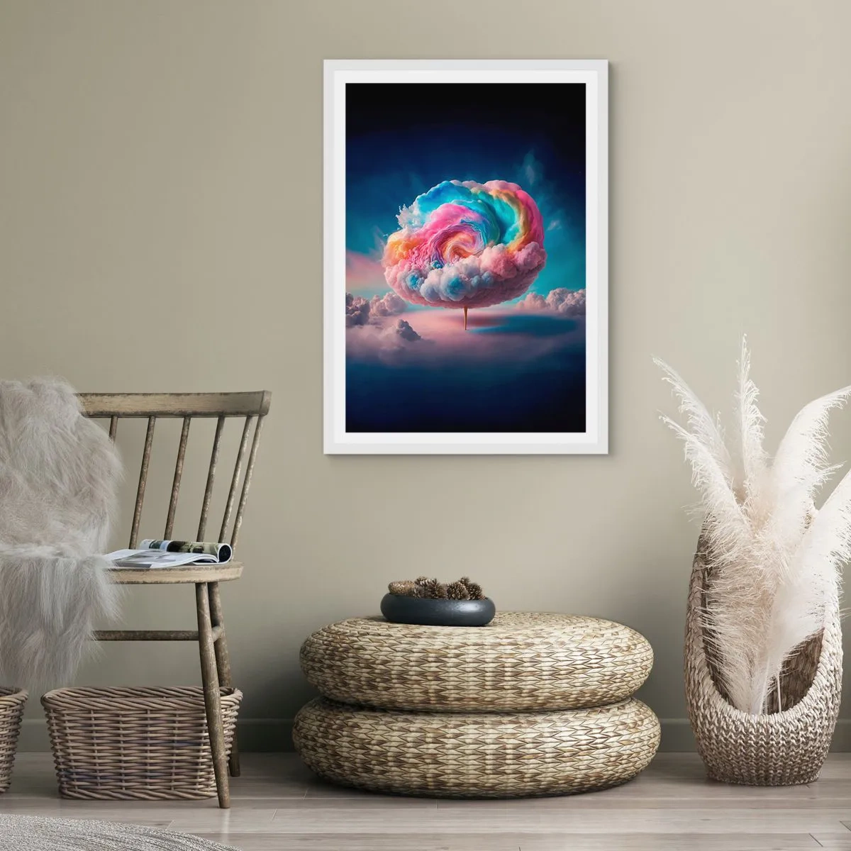 Poster in een witte lijst - De droom van een pretpark - 70x100 cm