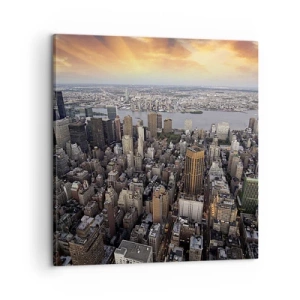 Schilderen op canvas - Het kloppend hart van onze tijd - 60x60 cm