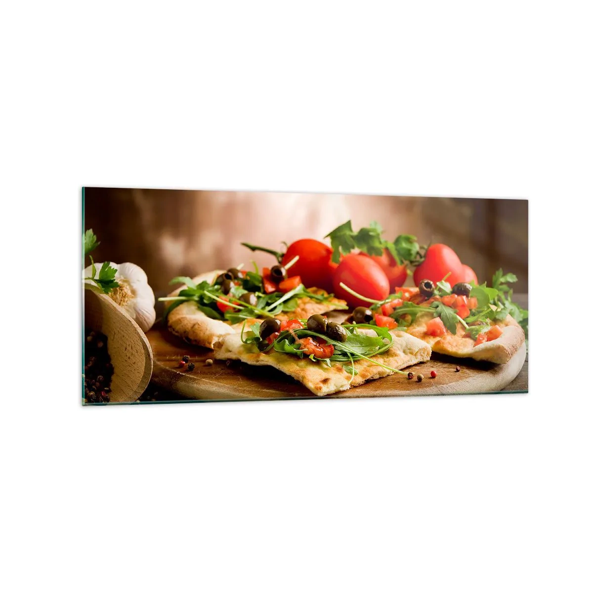 Schilderen op glas - Recht uit de oven en uit de tuin - 120x50 cm