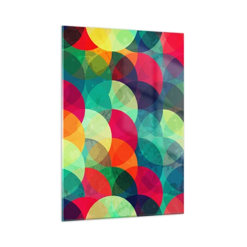 Schilderen op glas - Beklimming naar de regenboog - 50x70 cm
