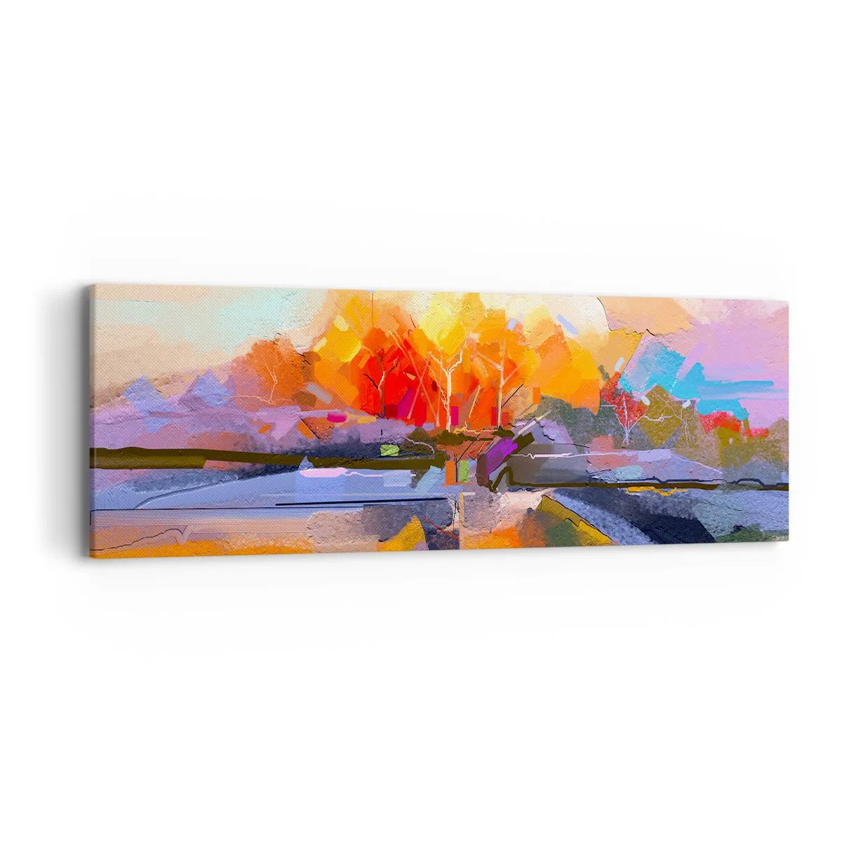 Schilderen op canvas - De herfst is geworden - 90x30 cm