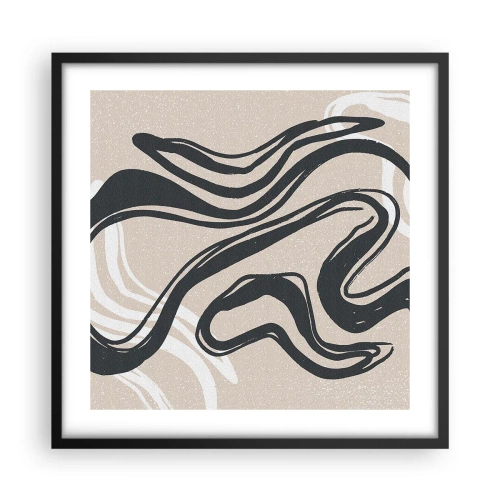 Poster in een zwarte lijst - Expressie vermenigvuldigd - 50x50 cm