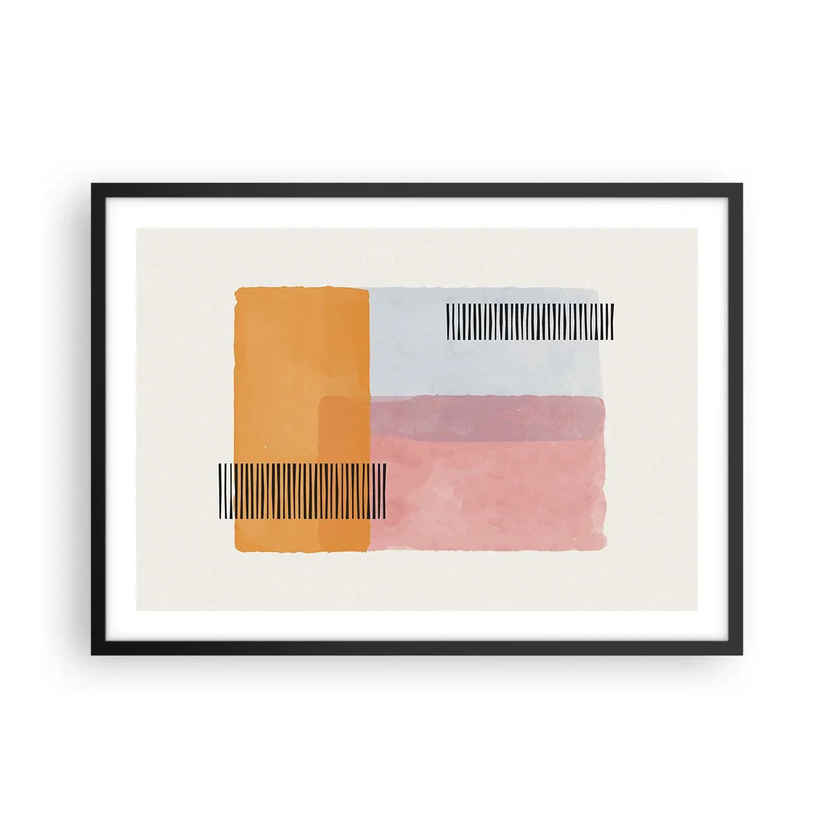 Poster in een zwarte lijst - Van hoek tot hoek - 70x50 cm