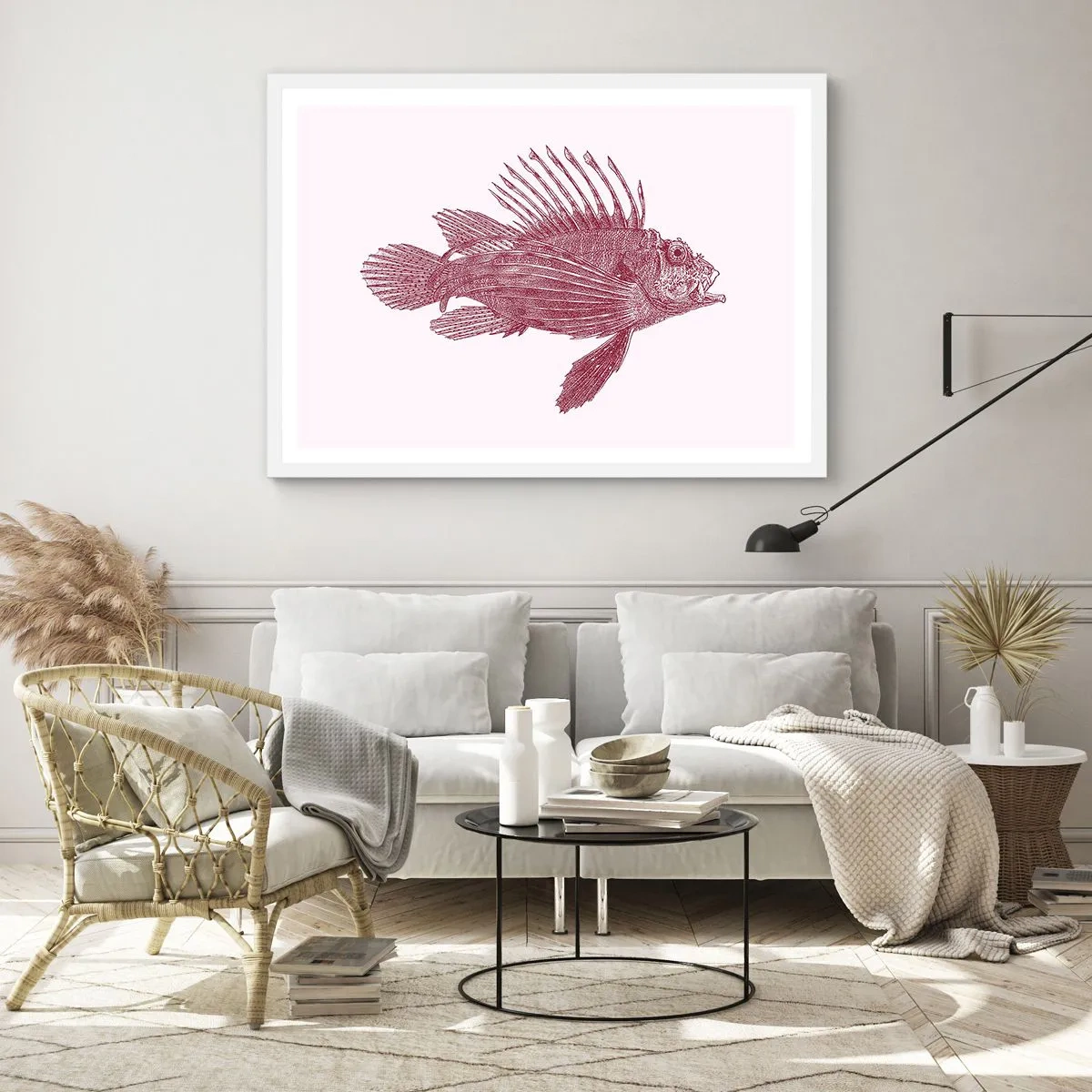 Poster in een witte lijst - Inwoner van exotische wateren - 70x50 cm