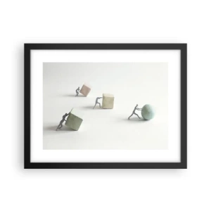 Poster in een zwarte lijst - Puur leven - 40x30 cm