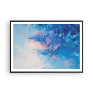 Poster in een zwarte lijst - Winter abstractie - 100x70 cm