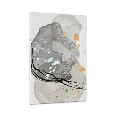 Schilderen op glas - Organische compositie - 80x120 cm