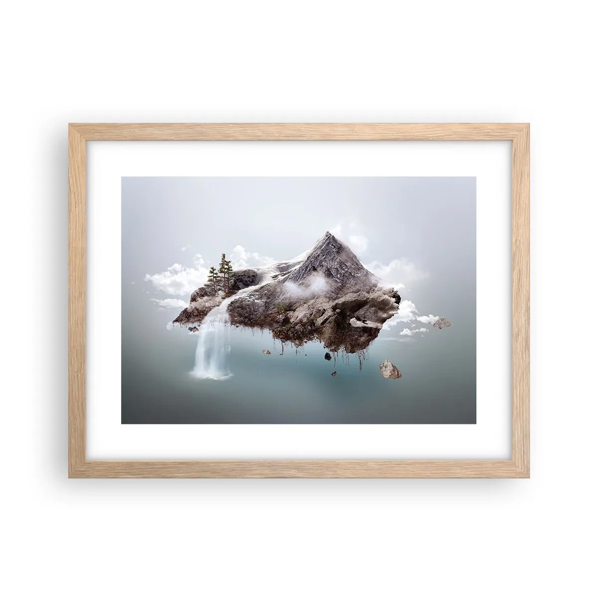 Een poster in een licht eiken lijst - Gezien met het oog van een surrealist - 40x30 cm