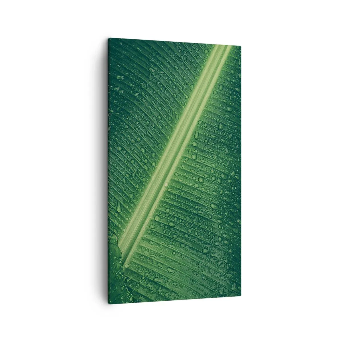 Schilderen op canvas - De structuur van groen - 45x80 cm
