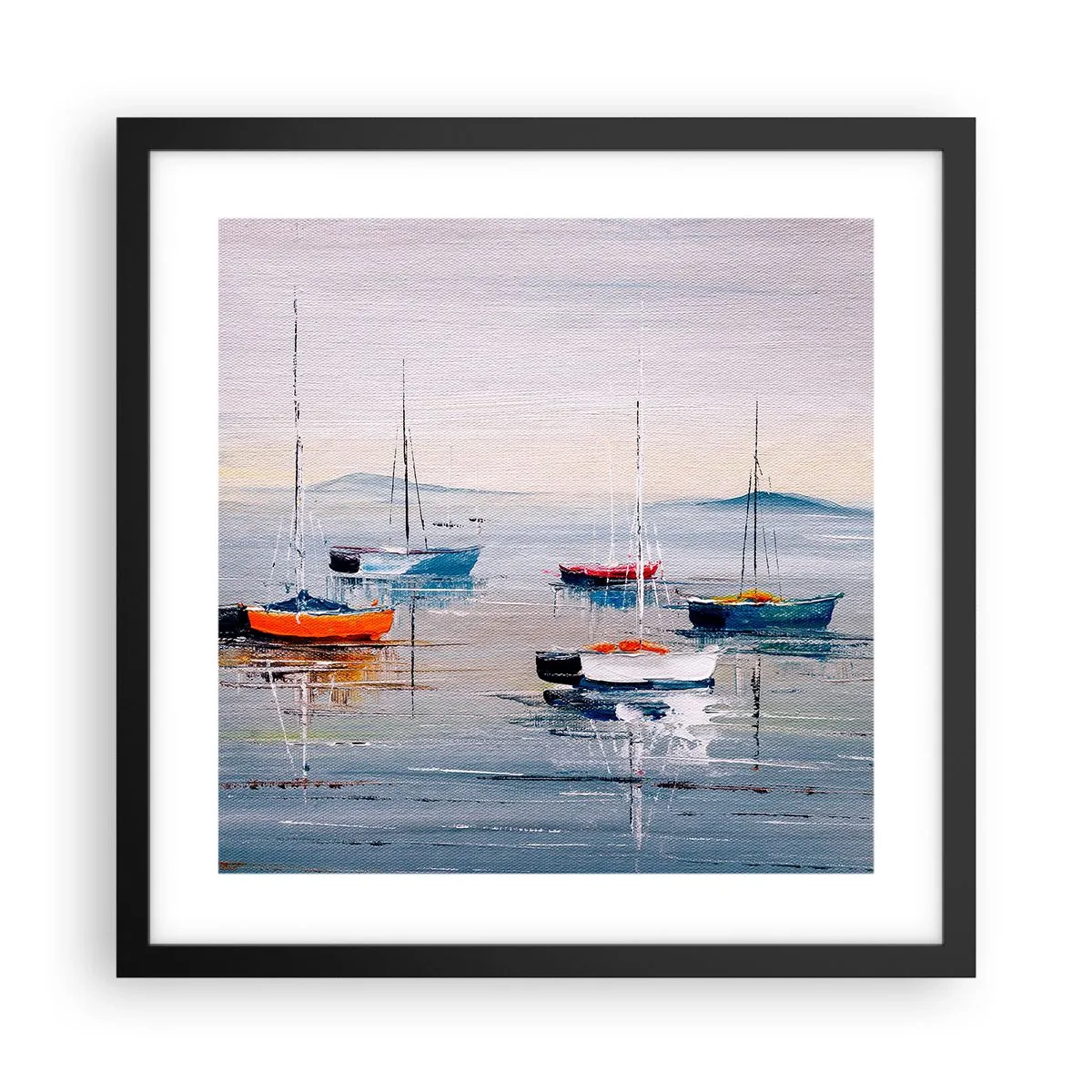 Poster in een zwarte lijst - Een welverdiende rust - 40x40 cm