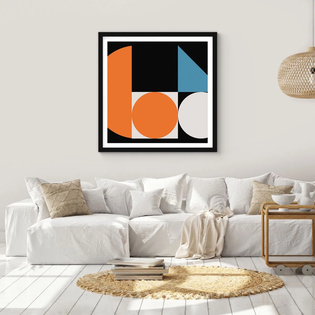 Poster in een zwarte lijst - Dacht lay-out - 30x30 cm