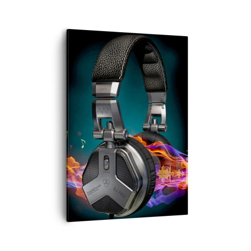 Schilderen op canvas - In vuur en vlam van muziek - 50x70 cm