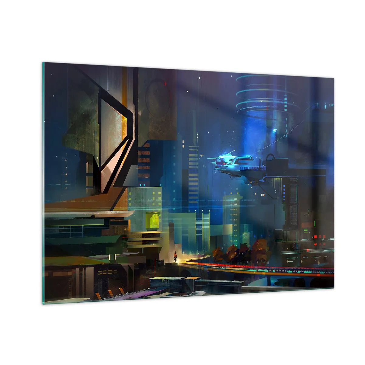 Schilderen op glas - In de nabije toekomst - 100x70 cm