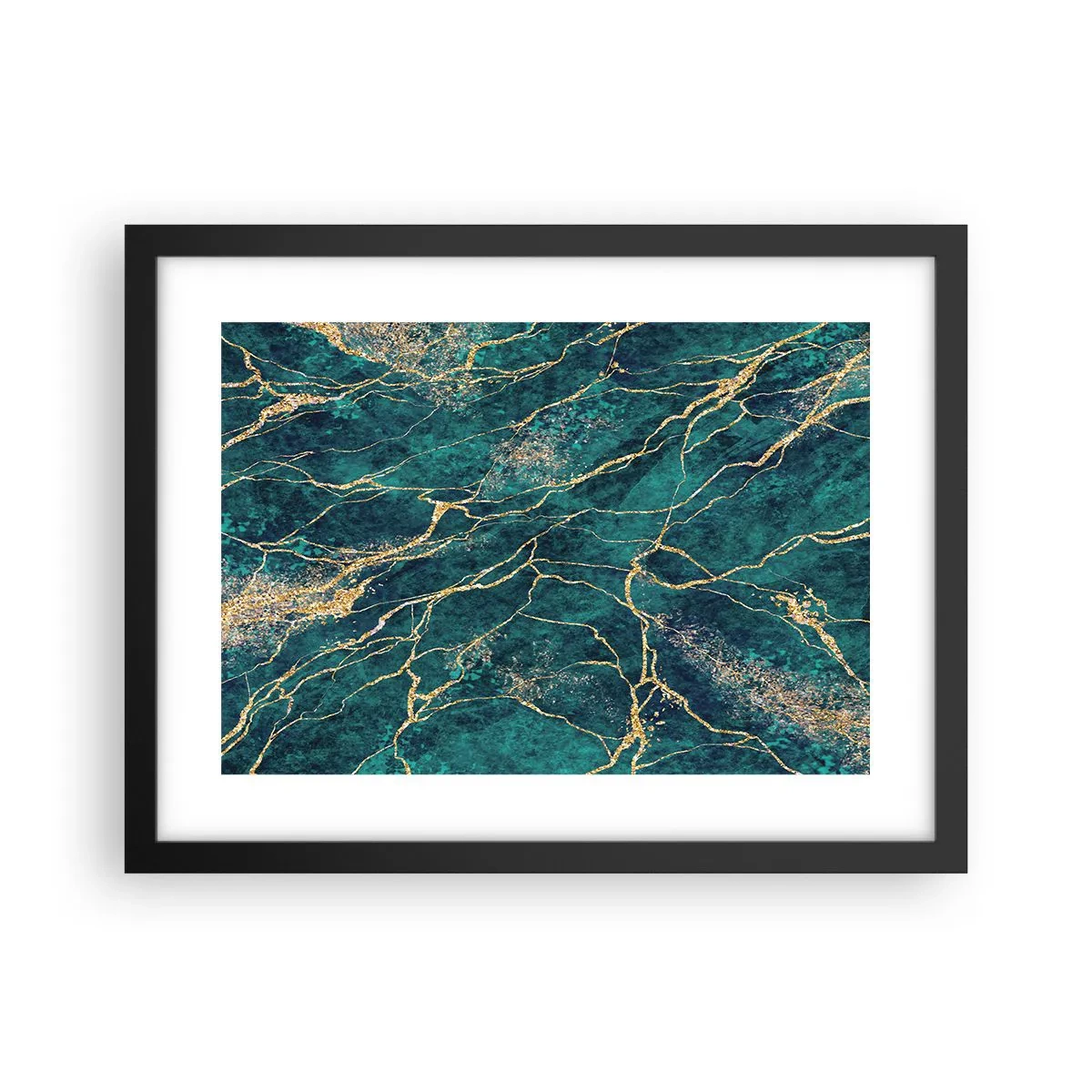 Poster in een zwarte lijst - Goudmijn - 40x30 cm