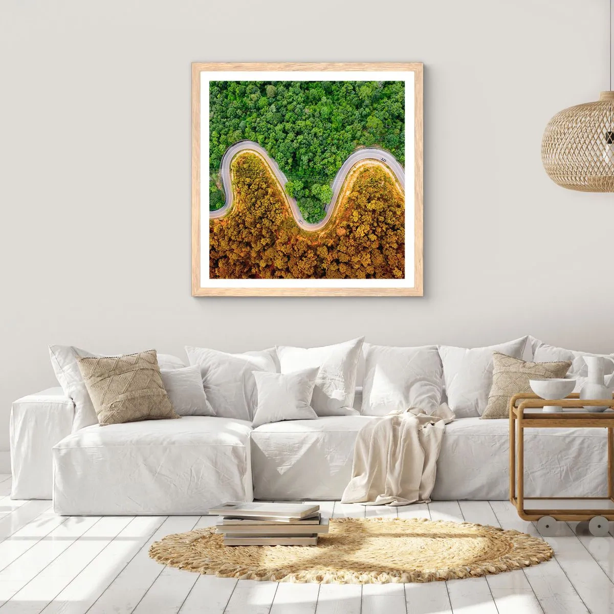 Een poster in een licht eiken lijst - Grenzen en doorbraken - 30x30 cm
