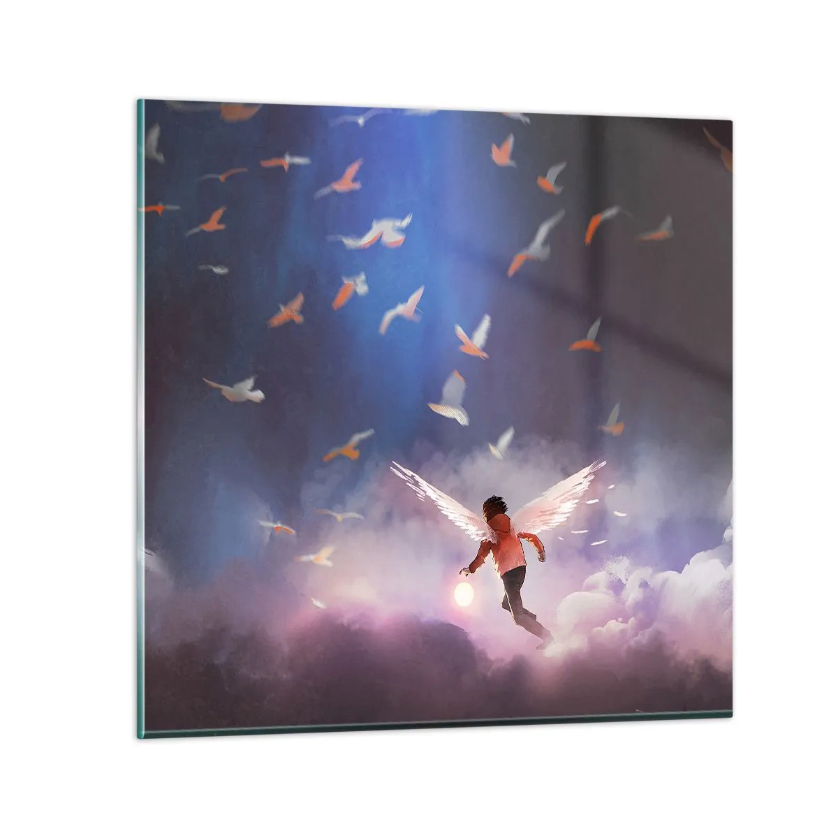 Schilderen op glas - Je hebt verbeeldingskracht en moed nodig - 50x50 cm