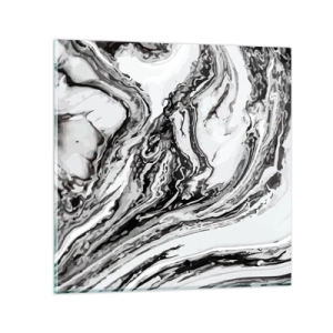 Schilderen op glas - In het begin was er chaos - 50x50 cm