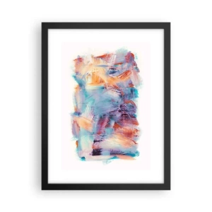 Poster in een zwarte lijst - Een kleurrijke puinhoop - 30x40 cm