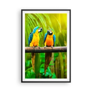 Poster in een zwarte lijst - En heb je gehoord dat ze...? - 61x91 cm