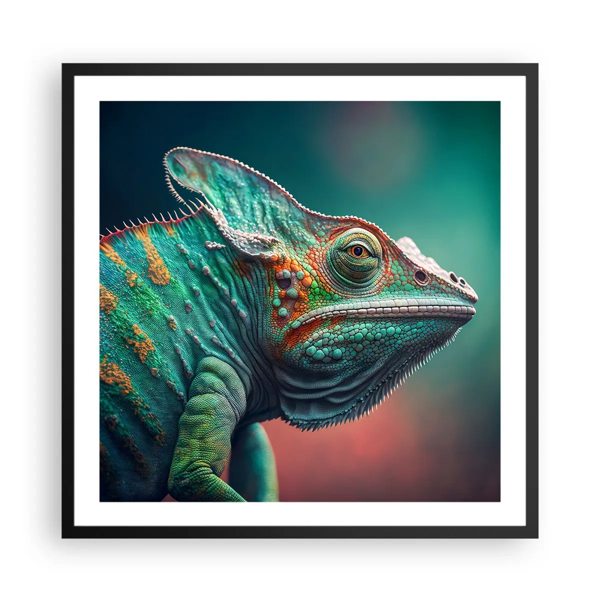 Poster in een zwarte lijst - Jij ziet mij? Niet goed… - 60x60 cm