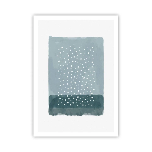 Poster - Gegroeid op blauw - 70x100 cm