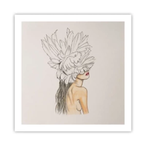 Poster - gekroonde schoonheid - 60x60 cm