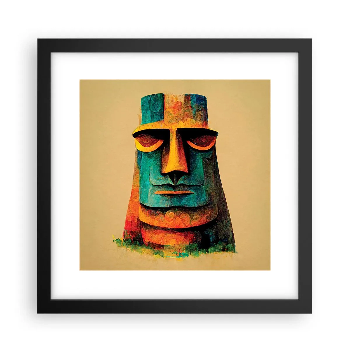 Poster in een zwarte lijst - Statig, toch lief - 30x30 cm