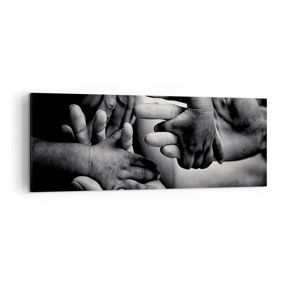 Schilderen op canvas - Om mens te zijn - 140x50 cm