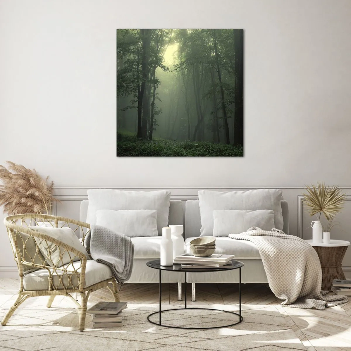 Schilderen op glas - Voordat hij wakker wordt - 70x70 cm