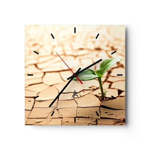 Wandklok - Klok - De ontembare kracht van het leven - 30x30 cm